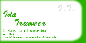 ida trummer business card